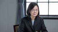Presiden Taiwan Tsai Ing-wen memakai masker di kantor kepresidenan di Taipei. Dok: Kantor Kepresidenan Republik China (Taiwan)