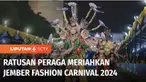 Parade kostum jalanan, Jember Fashion Carnival, JFC kembali digelar dengan ratusan peraga yang turut menyemarakkan. Bukan urusan mode dan busana semata, namun turut mengusung pesan pelestarian budaya hingga isu lingkungan.