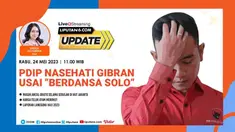 Wali Kota Solo, Gibran Rakabuming Raka memenuhi panggilan Sekjen PDIP Hasto Kristiyanto untuk mengklarifikasi pertemuannya dengan Ketua Umum Partai Gerindra Prabowo Subianto di Solo pada 19 Mei 2022. Usai pertemuan ini, Gibran mengaku selaku kader pa...