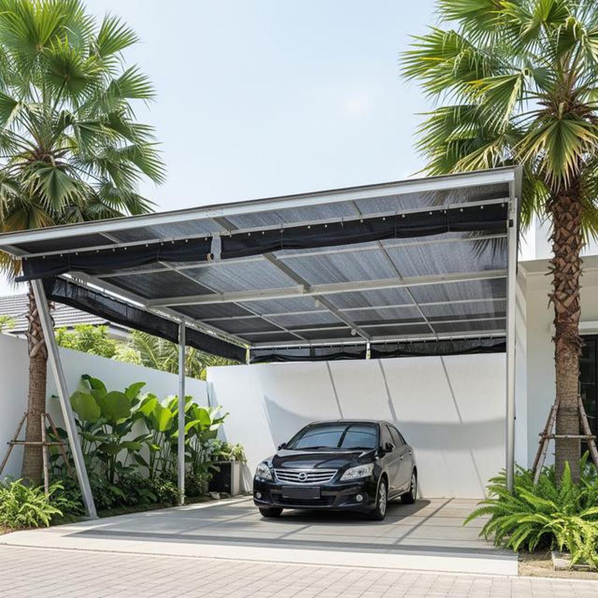 7 Desain Paranet untuk Carport agar Kendaraan Terlindungi dari Terik Matahari