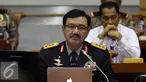 Komisaris Jenderal Polisi Budi Gunawan mengikuti uji kepatutan dan kelayakan (fit and proper test) sebagai calon Kepala Badan Intelijen Negara (BIN), dengan Komisi I DPR, di Kompleks Parlemen, Jakarta, Rabu (7/9). (Liputan6.com/Johan Tallo)