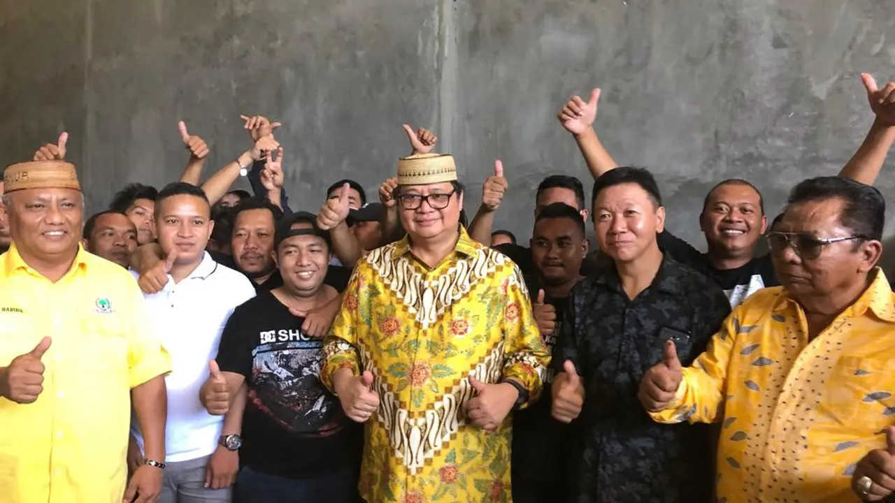 Ketua Umum Partai Golkar Airlangga Hartarto saat menghadiri konsolidasi di Gorontalo. (istimewa)