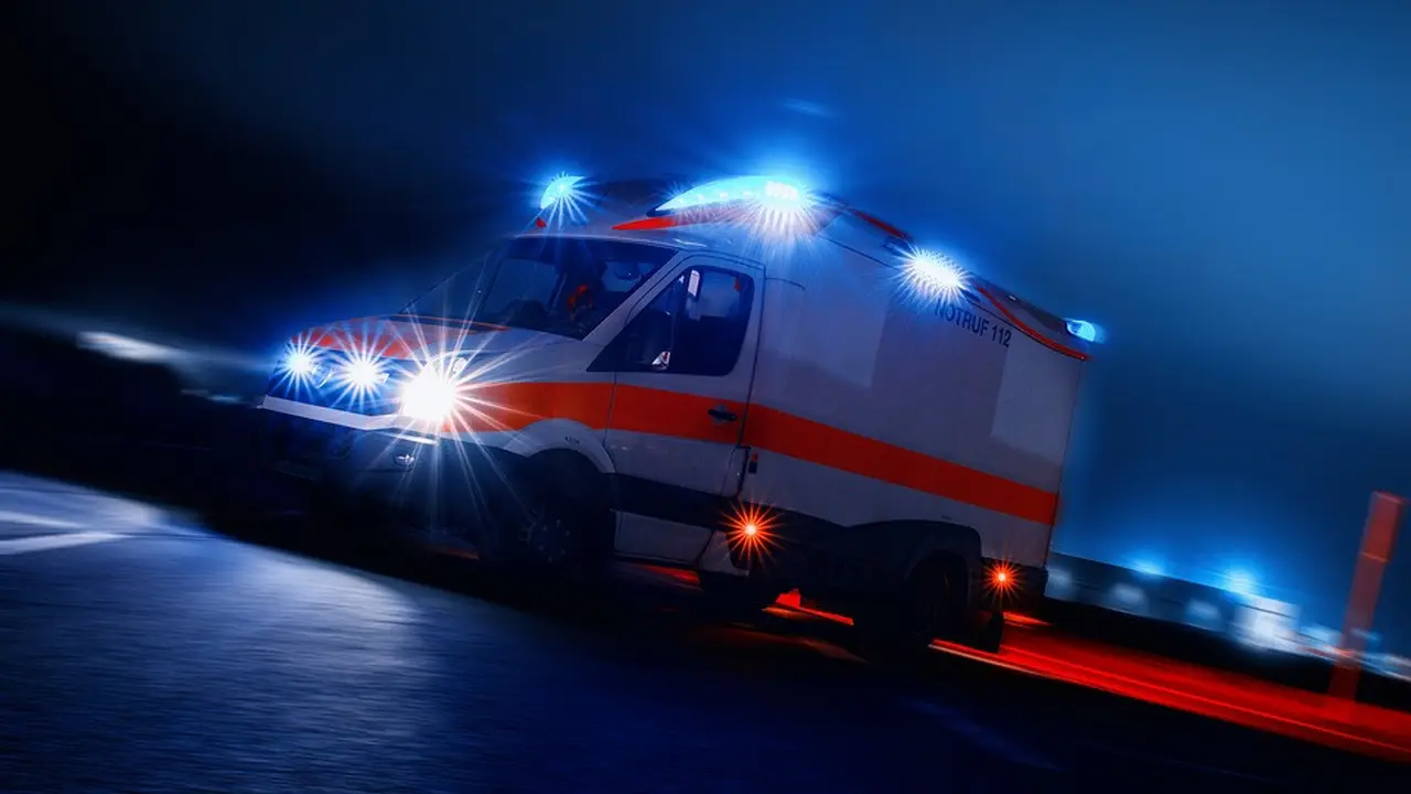 Ilustrasi mobil ambulans.