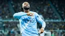 Antoine Semenyo mengawali kiprahnya bersama Manchester City dengan moncer. Winger berusia 26 tahun tersebut berhasil mencetak dua gol plus satu assist dari dua pertandingan bersama Man City. (AP Photo/Dave Thompson)