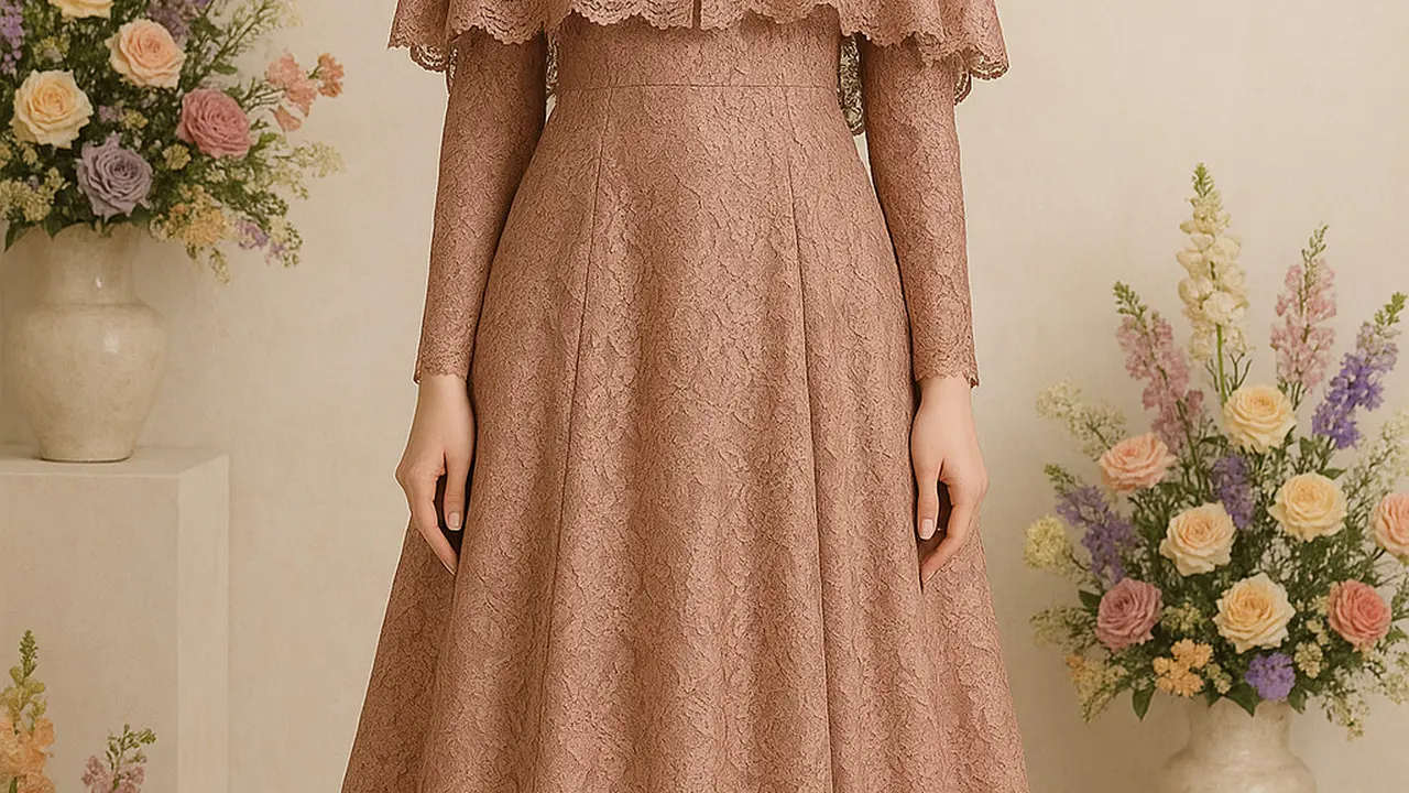 Model Gamis Brokat Elegan Ini Bikin Kamu Tampil Anggun di Kondangan