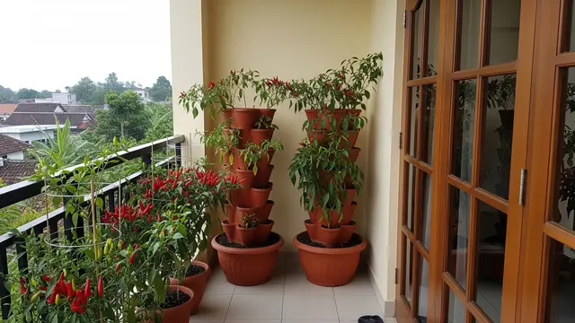 Pot Vertikal Bertingkat