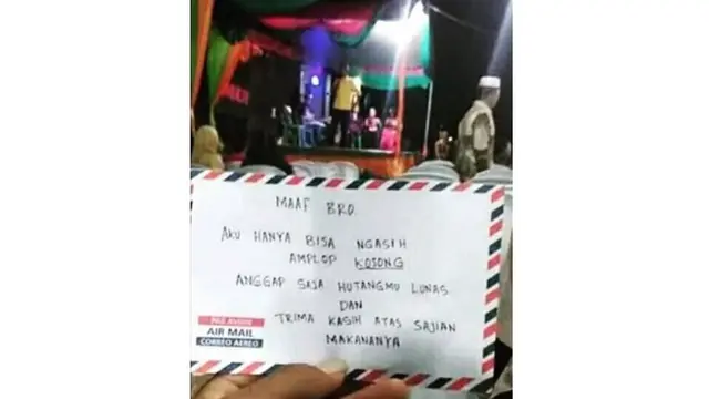 6 Pesan di Amplop Kosong Buat Sumbangan Nikah Ini Bikin Elus Dada