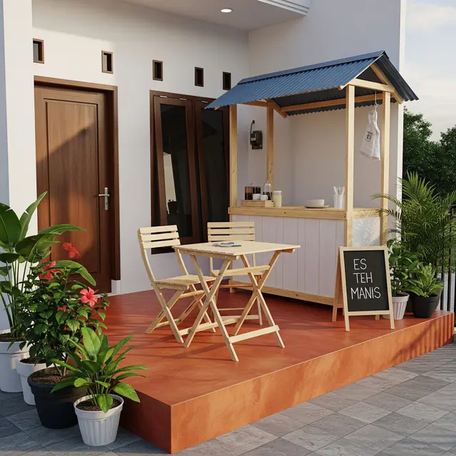 9 Desain Teras Rumah Tipe 45 dengan Dak Beton untuk Jualan, Fungsional dan Menarik