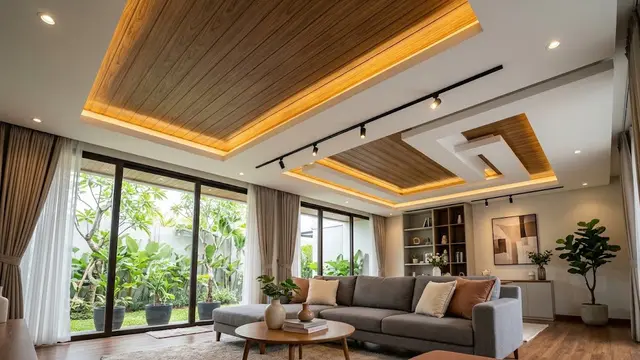 Model Plafon PVC untuk Interior Rumah Estetik/AI Generated