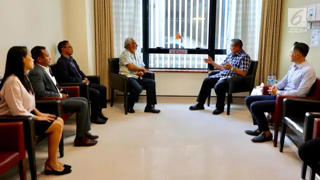 Jenguk Ani Yudhoyono, Xanana Gusmao Peluk SBY dan AHY