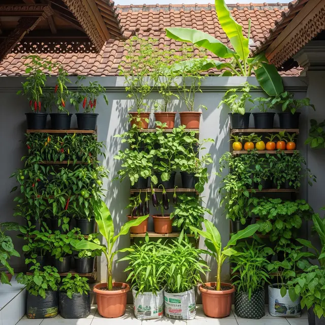 Konsep Mini Edible Patio Garden