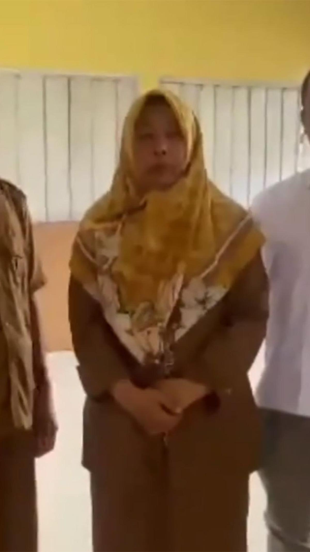 Video permintaan maaf guru bernama Fermini Wulansari  pun juga tersebar luas di media sosial. Dalam permintaan maafnya, guru wanita bernawa Fermini Wulansari tersebut mengatakan peristiwa itu hanyalah kesalahpahaman antara guru dan murid yang tidak semest