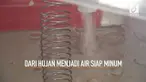 Pertama di Indonesia Kebun Raya Indrokilo, Boyolali mengolah air hujan yang jatuh menjadi air siap minum bagi para pengunjung.