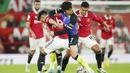 Manchester United sukses membungkam Tottenham dengan skor 2-0 dalam laga Premier League 2022/2023 pekan ke-12 yang digelar di Old Trafford, Kamis (20/10/2022). (AP/Dave Thompson)