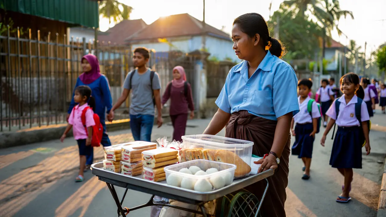 Ide Jualan untuk Ibu-Ibu saat Antar Jemput Anak Sekolah (Foto: Reve Art AI)