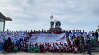 500 siswa SD dan SMP Kabupaten Pulau Morotai, Provinsi Maluku Utara ikut senam massal. (Ist)