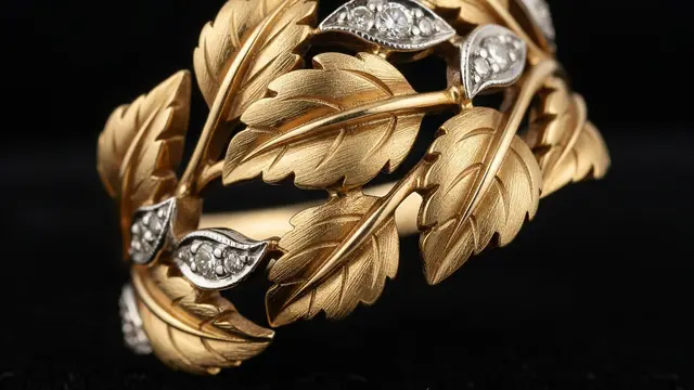 Cincin Emas Daun