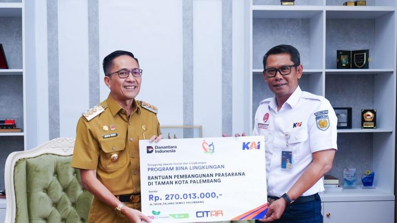 KAI Salurkan Rp520 Juta untuk Fasilitas Publik di Palembang, Perkuat Komitmen CSR