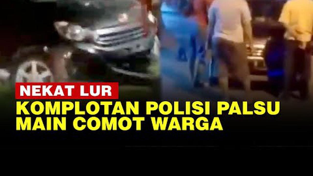 VIDEO: Bambang Lagi Santuy Diciduk, Komplotan Polisi Gadungan Bonyok Disikat Massa