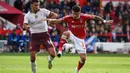 Gol Josko Gvardiol di menit ke-32 membuka keunggulan Manchester City di kandang Nottingham Forest. (AP Photo/Rui Vieira)
