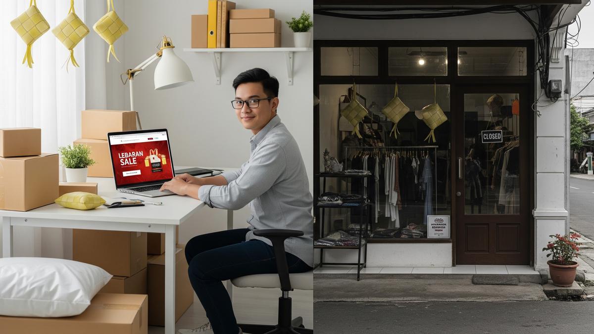 Bisnis Online vs Offline Setelah Lebaran untuk Pemula, Mana yang Lebih Menguntungkan?