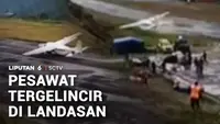 Pesawat Tergelincir di Landasan