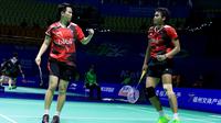 Tontowi Ahmad/Liliyana Natsir dipaksa bermain selama satu jam enam menit untuk lolos ke semifinal China Open Super Series Premier 2016. (Humas PP PBSI)