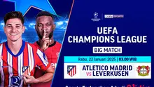 jadwal big match Liga Champions: Atlético Madrid vs Leverkusen pada matchweek ke 7 di Vidio. (sum. doc. vidio.com)