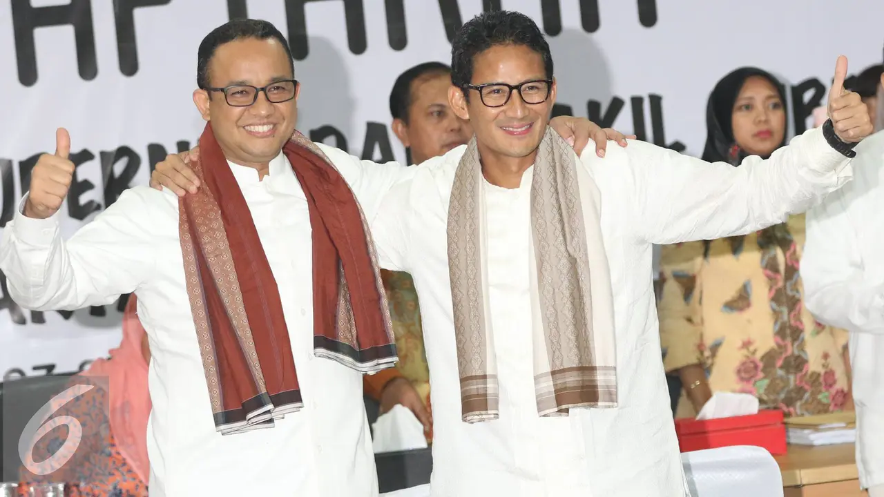 Anies Baswedan dan Sandiaga Uno