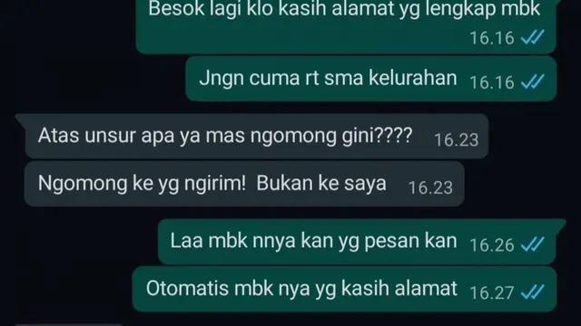7 Chat WhatsApp Kurir Antar Paket ke Pelanggan Ini Kocak, Malah Diajak Ribut