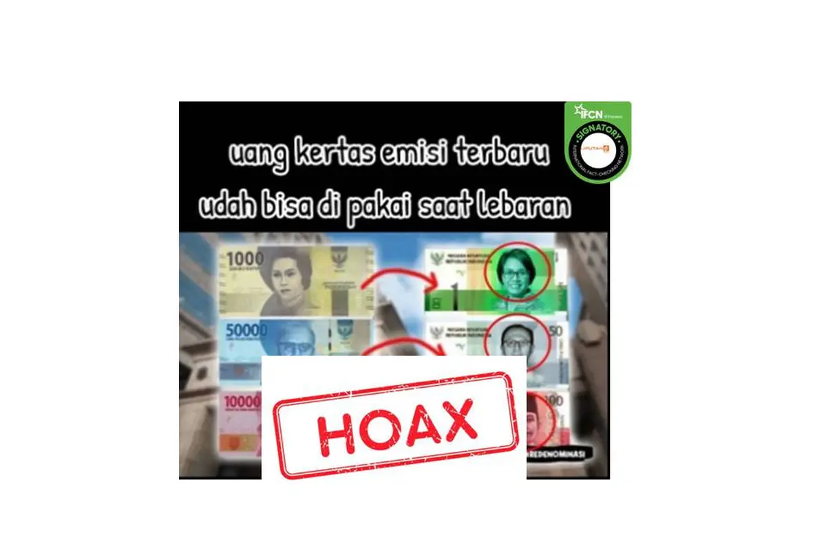 Cek Fakta uang baru bergambar Sri Mulyani