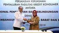 Perjanjian Kredit ditandatangani oleh Sekretaris Utama BNP2TKI Tatang Budie Utama Razak dan Direktur Konsumer dan Ritel bank bjb Suartini bertempat di Hotel Fairmont, Jakarta (15/8).