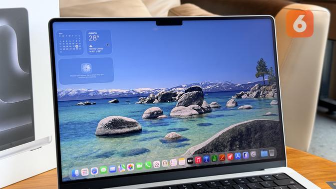Layar Liquid Retina XDR MacBook Pro M5 Pro. (Liputa6.com/ Yuslianson)