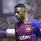 Ousmane Dembele didatangkan menuju Barcelona dengan mahar 135 juta euro dari Borussia Dortmund. Walapun memiliki talenta yang luar biasa, pemain 24 tahun tersebut sering didera cedera. (AFP/Benjamin Cremel)