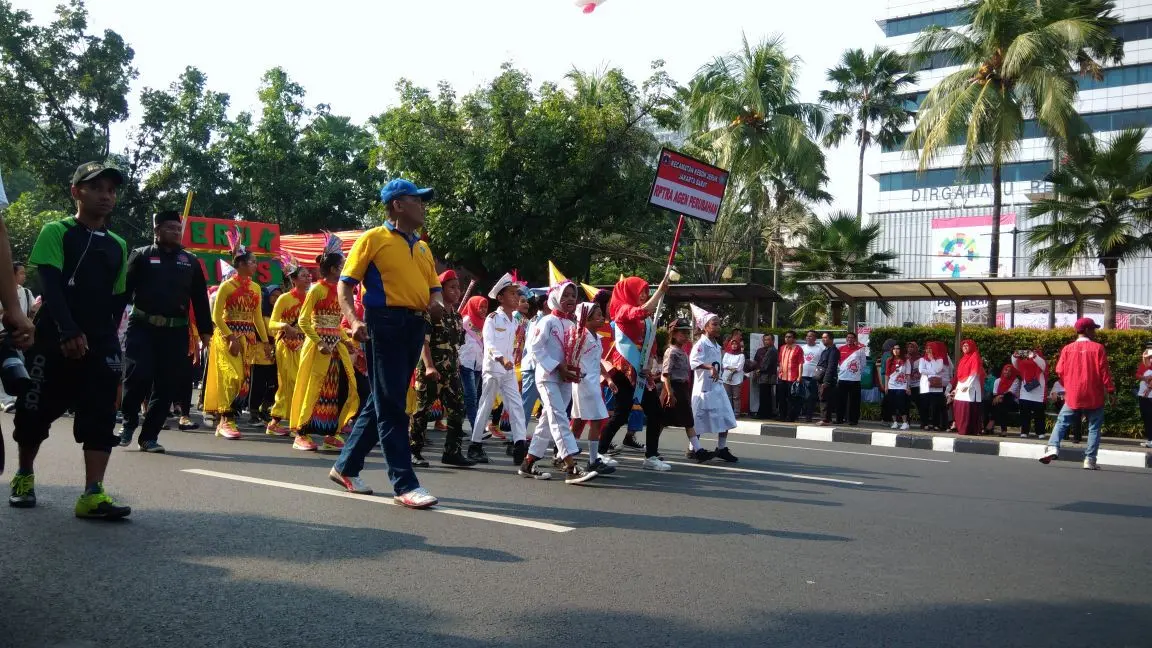 Serunya Parade RPTRA Jakarta. (Liputan6.com/Ahmad Romadoni)