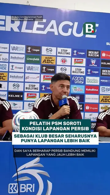 Pelatih PSM soroti kondisi lapangan Persib, sebagai klub besar seharusnya punya lapangan lebih baik