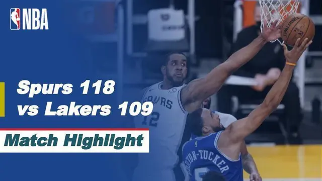 VIDEO: Highlights NBA, LA Lakers Kalah dari San Antonio Spurs 109-118