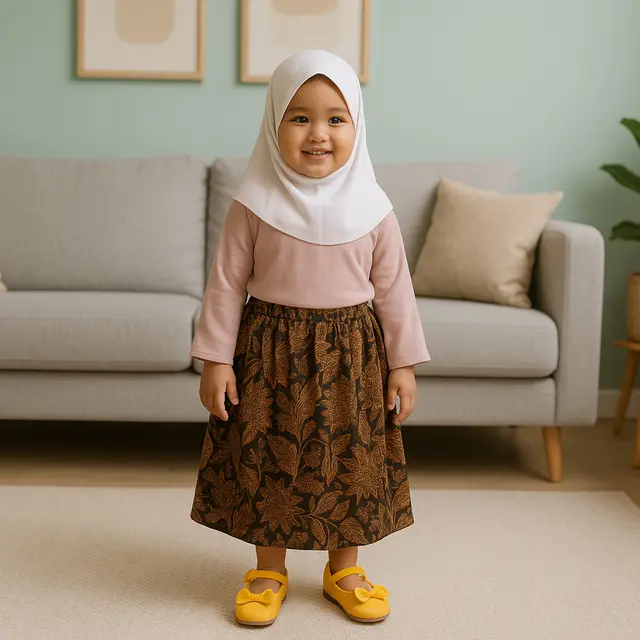Model Baju Atasan dan Bawahan Rok Batik Anak/via ChatGPT