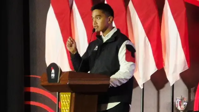 Kaesang Pangarep dalam Kongres PSI yang digelar di Graha Saba Buana, Solo pada Sabtu (19/7/2025).