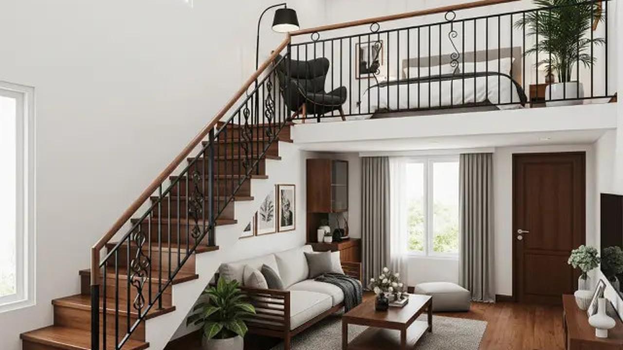 8 Inspirasi Interior Rumah Mezzanine Terbuka dan Lega, Penggunaan Ruang yang Efisien