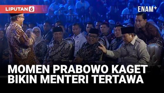 Prabowo Kaget Tak Sadar Ada Mu'ti di Depan Menunggu, Bikin Menteri-Menteri Sampai Tertawa