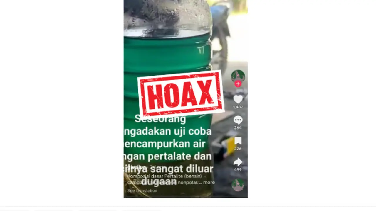 Informasi yang Beredar Pertalite dicampur etanol (Sumber Pertamina Patra Niaga)