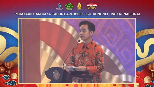 Gibran Hadiri Perayaan Imlek di TMII