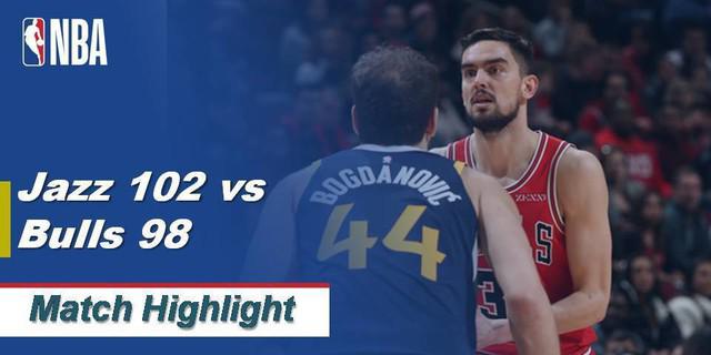 VIDEO: Highlights NBA 2019-2020, Utah Jazz Vs Chicago Bulls 102-98