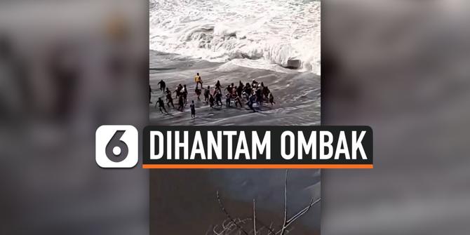 VIDEO: Detik-Detik Pengunjung Dihantam Ombak Besar