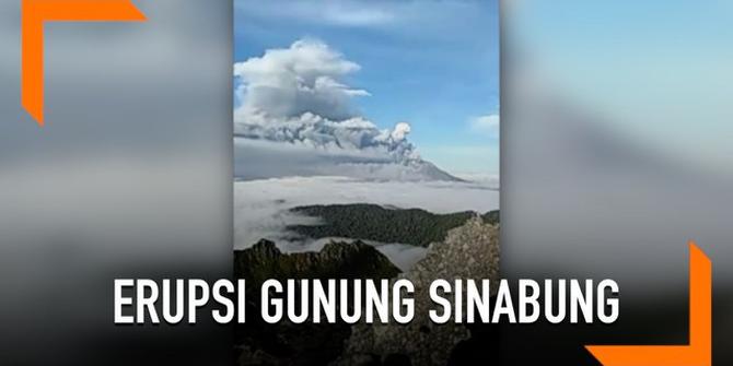 VIDEO: Rekaman Erupsi Gunung Sinabung dari Kamera Pendaki