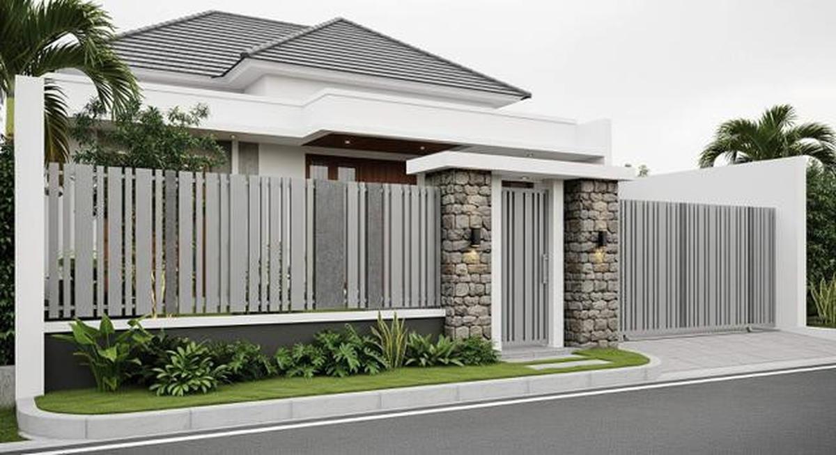 10 Inspirasi Pagar Rumah Anti Maling Berbahan Hollow Galvanis Kuat untuk Hunian Minimalis