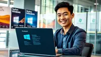 cara cek windows di laptop ©Ilustrasi dibuat AI