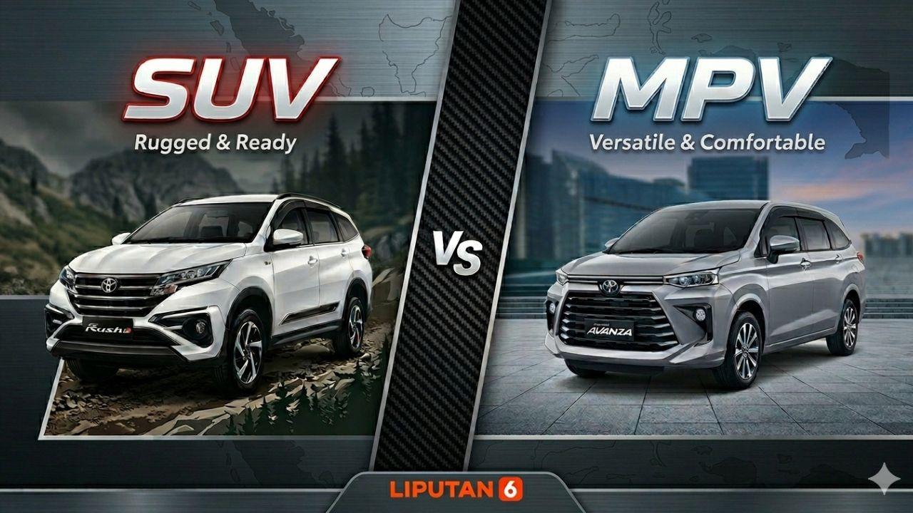 Ilustrasi mobil SUV vs MPV