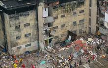 FOTO: Apartemen di Brasil Runtuh Hingga Rata dengan Tanah, 8 Orang Tewas